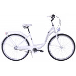 Mestský bicykel 28 Fuzlu Nevada S-3 Biela